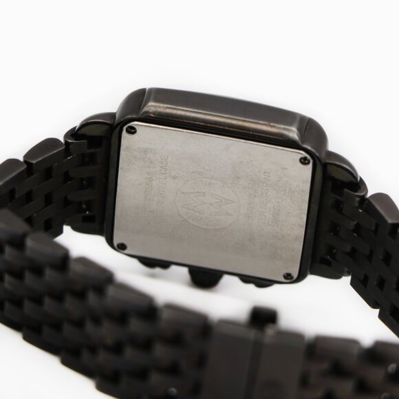 Michele Deco Diamond Chronograph Noir Diamond Black Steel Watch - Picture 4 of 6